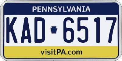 PA license plate KAD6517