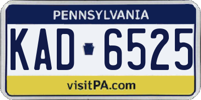 PA license plate KAD6525