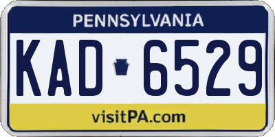 PA license plate KAD6529