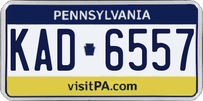 PA license plate KAD6557