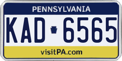 PA license plate KAD6565