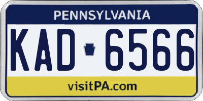 PA license plate KAD6566