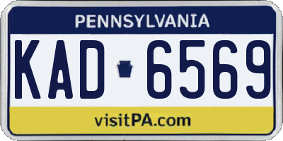 PA license plate KAD6569