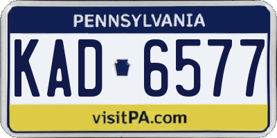 PA license plate KAD6577