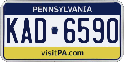 PA license plate KAD6590
