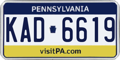 PA license plate KAD6619