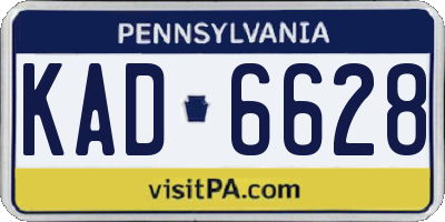 PA license plate KAD6628