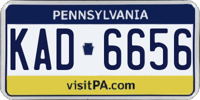 PA license plate KAD6656