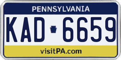 PA license plate KAD6659
