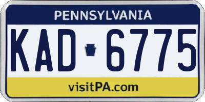 PA license plate KAD6775