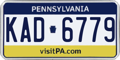 PA license plate KAD6779