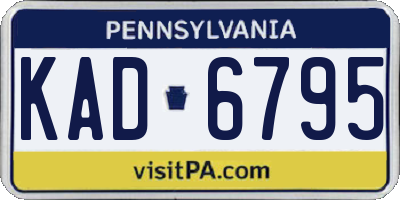 PA license plate KAD6795