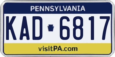 PA license plate KAD6817