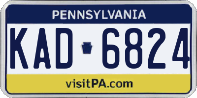 PA license plate KAD6824
