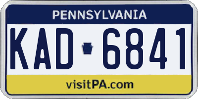 PA license plate KAD6841