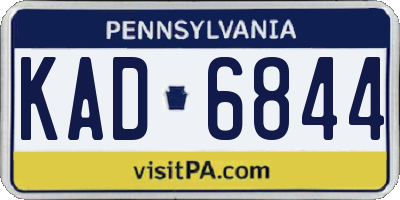 PA license plate KAD6844
