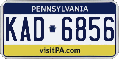 PA license plate KAD6856