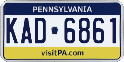 PA license plate KAD6861