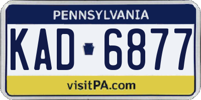 PA license plate KAD6877