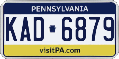 PA license plate KAD6879