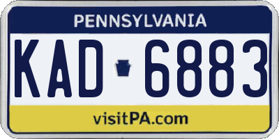 PA license plate KAD6883
