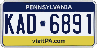 PA license plate KAD6891