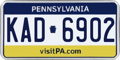 PA license plate KAD6902