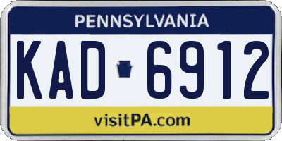 PA license plate KAD6912
