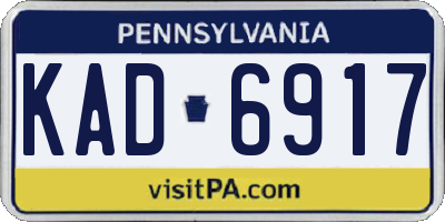 PA license plate KAD6917