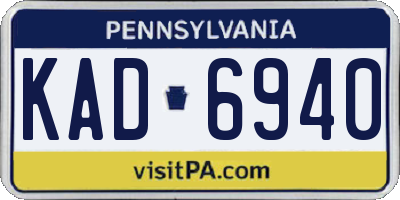 PA license plate KAD6940