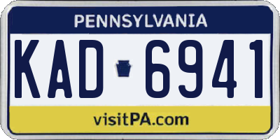 PA license plate KAD6941