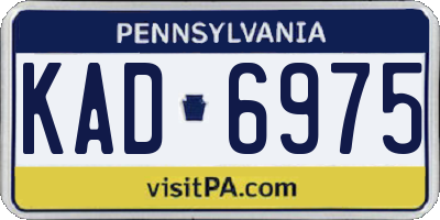 PA license plate KAD6975