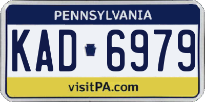 PA license plate KAD6979