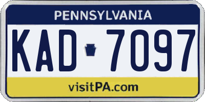 PA license plate KAD7097