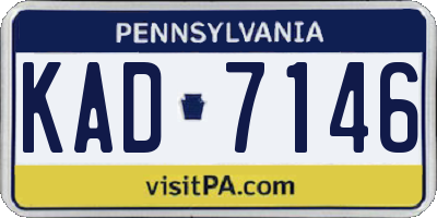 PA license plate KAD7146