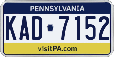 PA license plate KAD7152
