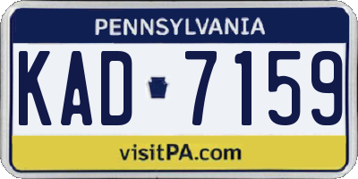 PA license plate KAD7159