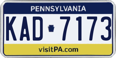 PA license plate KAD7173