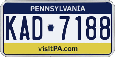 PA license plate KAD7188