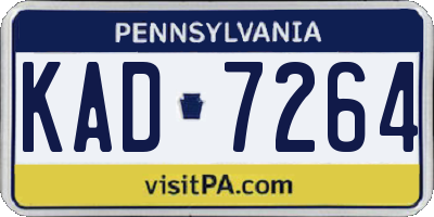 PA license plate KAD7264