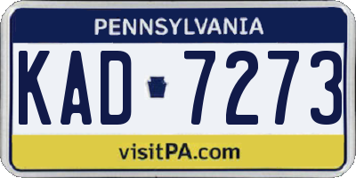 PA license plate KAD7273