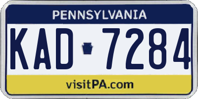 PA license plate KAD7284
