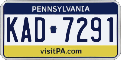 PA license plate KAD7291