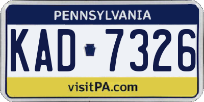 PA license plate KAD7326