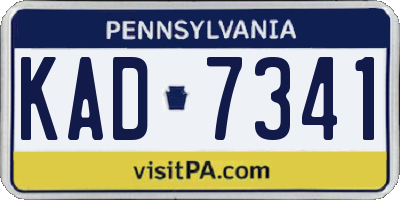 PA license plate KAD7341
