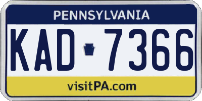 PA license plate KAD7366
