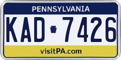 PA license plate KAD7426