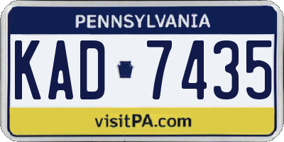 PA license plate KAD7435