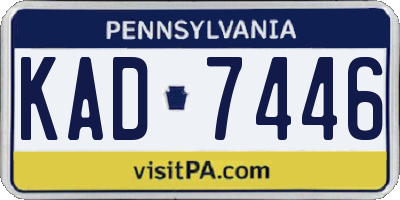 PA license plate KAD7446