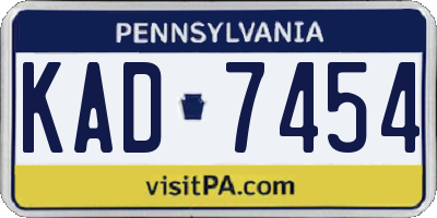 PA license plate KAD7454